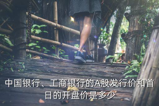 中國(guó)銀行、工商銀行的A股發(fā)行價(jià)和首日的開盤價(jià)是多少