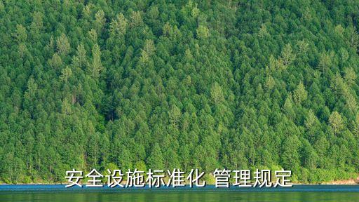 安全設施標準化 管理規(guī)定