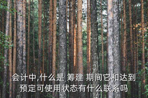 會計中,什么是 籌建 期間它和達到預(yù)定可使用狀態(tài)有什么聯(lián)系嗎