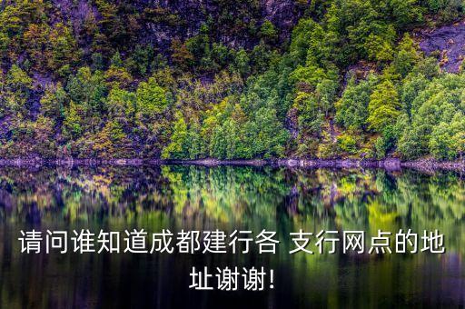 請(qǐng)問誰知道成都建行各 支行網(wǎng)點(diǎn)的地址謝謝!