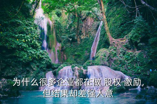為什么很多企業(yè)都在做 股權(quán) 激勵,但結(jié)果卻差強(qiáng)人意