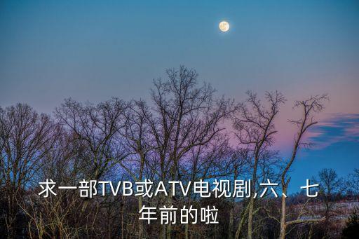 求一部TVB或ATV電視劇,六、七年前的啦