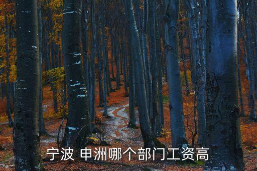 寧波 申洲哪個(gè)部門(mén)工資高