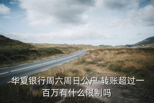  華夏銀行周六周日公戶(hù) 轉(zhuǎn)賬超過(guò)一百萬(wàn)有什么限制嗎