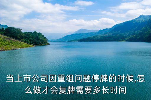 當上市公司因重組問題停牌的時候,怎么做才會復(fù)牌需要多長時間