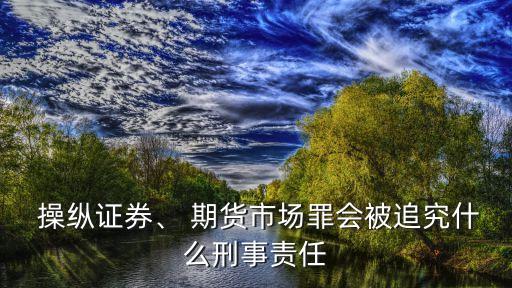  操縱證券、 期貨市場(chǎng)罪會(huì)被追究什么刑事責(zé)任