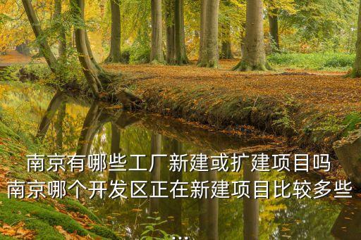  南京有哪些工廠新建或擴(kuò)建項目嗎 南京哪個開發(fā)區(qū)正在新建項目比較多些...