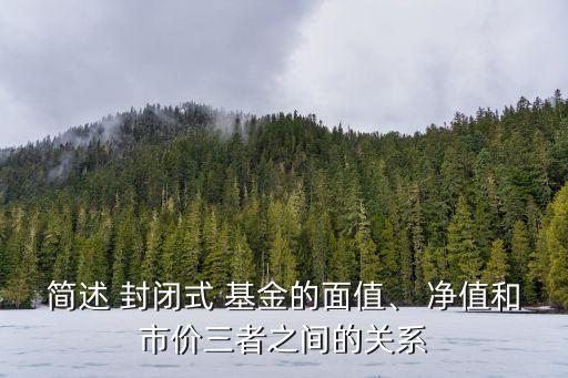 簡(jiǎn)述 封閉式 基金的面值、 凈值和市價(jià)三者之間的關(guān)系