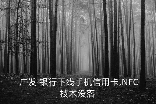  廣發(fā) 銀行下線手機信用卡,NFC技術沒落