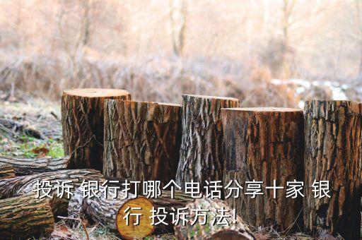  投訴 銀行打哪個(gè)電話分享十家 銀行 投訴方法!