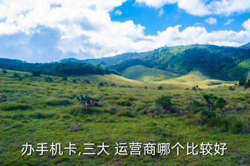 辦手機(jī)卡,三大 運(yùn)營商哪個(gè)比較好