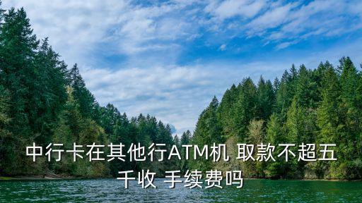 中國銀行atm機(jī)取款手續(xù)費,建行卡在中國銀行ATM取款手續(xù)費
