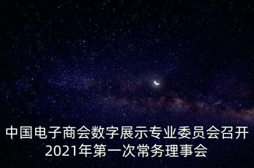 中國(guó)電子商會(huì)數(shù)字展示專(zhuān)業(yè)委員會(huì)召開(kāi)2021年第一次常務(wù)理事會(huì)