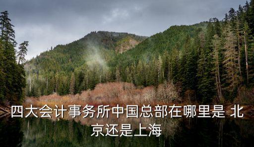 四大會計事務所中國總部在哪里是 北京還是上海