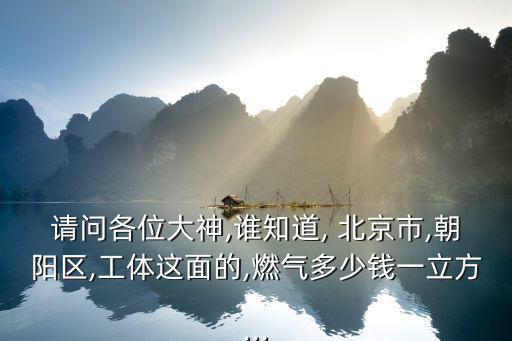 請(qǐng)問各位大神,誰(shuí)知道, 北京市,朝陽(yáng)區(qū),工體這面的,燃?xì)舛嗌馘X一立方...