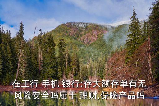 在工行 手機 銀行:存大額存單有無風(fēng)險安全嗎屬于 理財,保險產(chǎn)品嗎