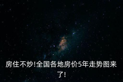 房住不炒!全國各地房價(jià)5年走勢圖來了!