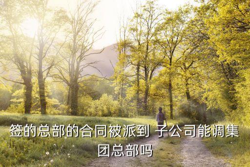 簽的總部的合同被派到 子公司能調(diào)集團總部嗎