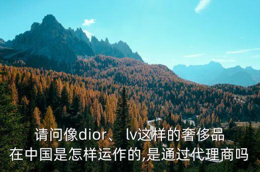 請問像dior、 lv這樣的奢侈品在中國是怎樣運作的,是通過代理商嗎