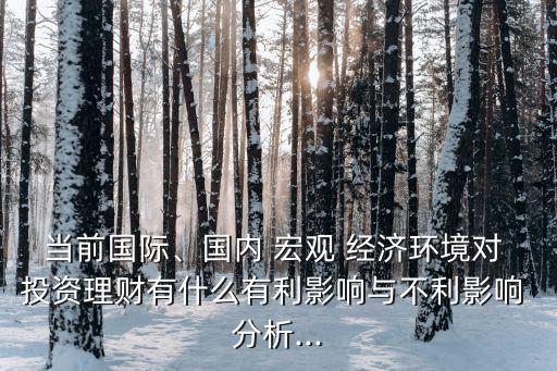 當(dāng)前國際、國內(nèi) 宏觀 經(jīng)濟(jì)環(huán)境對 投資理財(cái)有什么有利影響與不利影響 分析...