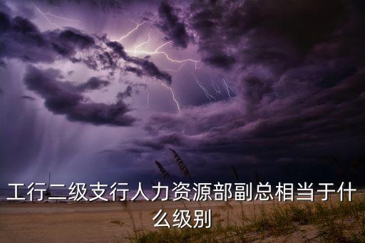 工行二級支行人力資源部副總相當于什么級別