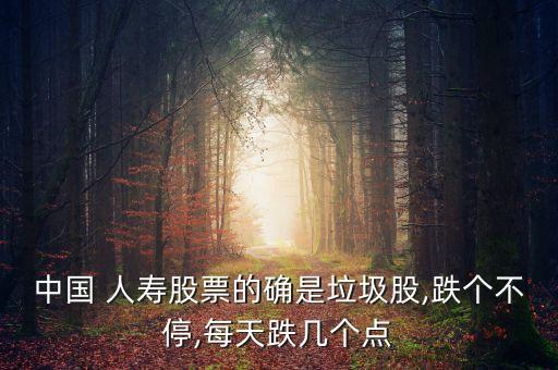 中國 人壽股票的確是垃圾股,跌個不停,每天跌幾個點