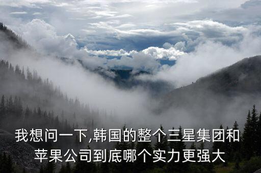 我想問一下,韓國(guó)的整個(gè)三星集團(tuán)和 蘋果公司到底哪個(gè)實(shí)力更強(qiáng)大