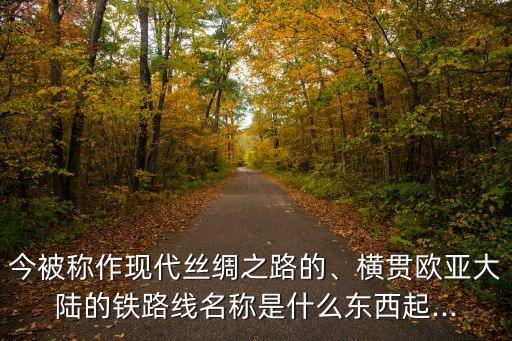 今被稱作現(xiàn)代絲綢之路的、橫貫歐亞大陸的鐵路線名稱是什么東西起...