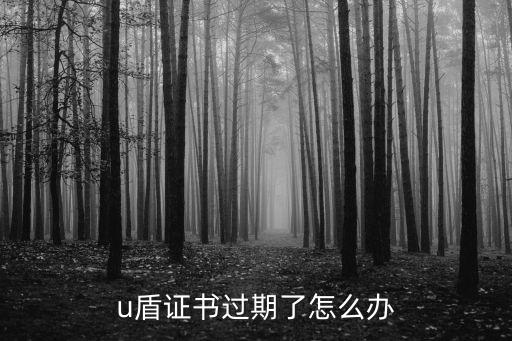u盾證書過(guò)期了怎么辦