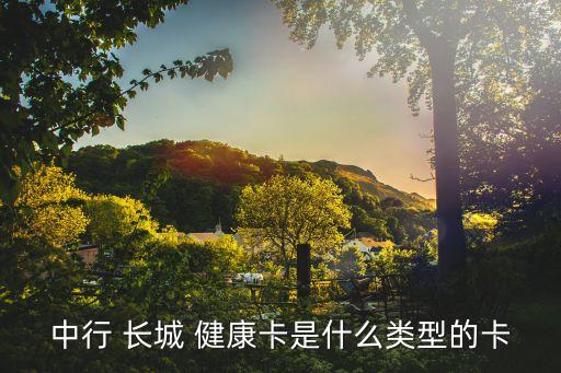 中行 長(zhǎng)城 健康卡是什么類(lèi)型的卡