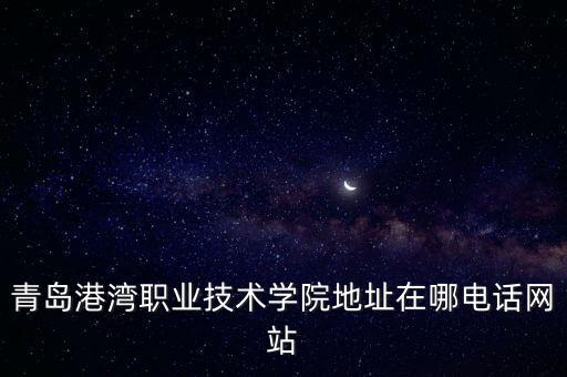 青島港灣職業(yè)技術學院地址在哪電話網站