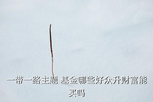 一帶一路主題 基金哪些好眾升財(cái)富能買(mǎi)嗎
