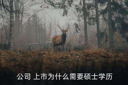  公司 上市為什么需要碩士學歷