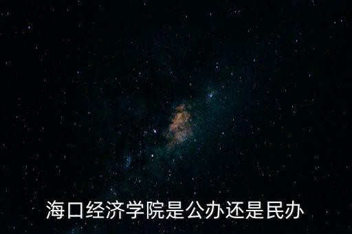 ?？诮?jīng)濟(jì)學(xué)院是公辦還是民辦