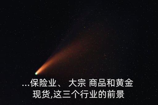 ...保險業(yè)、 大宗 商品和黃金 現(xiàn)貨,這三個行業(yè)的前景