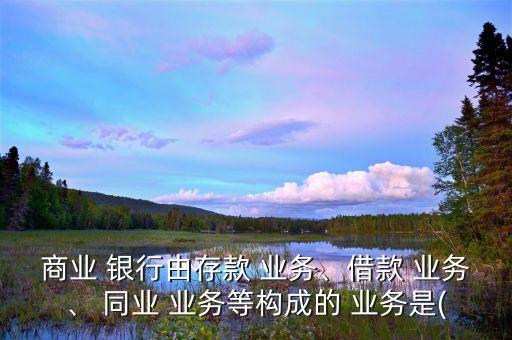 商業(yè) 銀行由存款 業(yè)務(wù)、借款 業(yè)務(wù)、 同業(yè) 業(yè)務(wù)等構(gòu)成的 業(yè)務(wù)是(