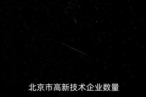  北京市高新技術企業(yè)數量