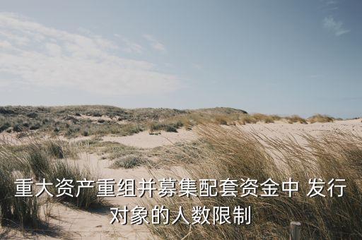 重大資產重組并募集配套資金中 發(fā)行對象的人數限制