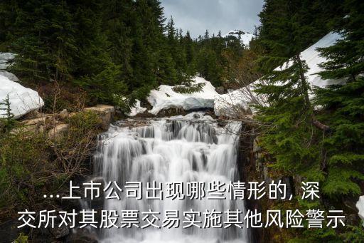...上市公司出現(xiàn)哪些情形的, 深交所對其股票交易實施其他風險警示