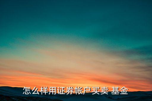 的國(guó)泰君安賬號(hào)不能賣(mài)基金
