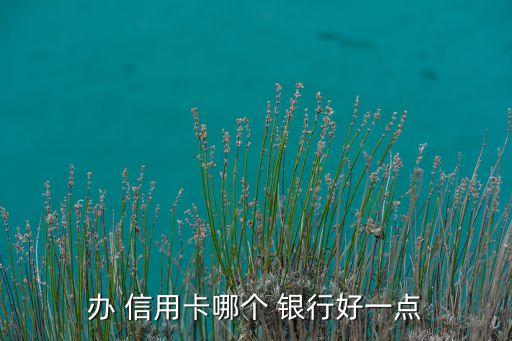 辦 信用卡哪個 銀行好一點(diǎn)