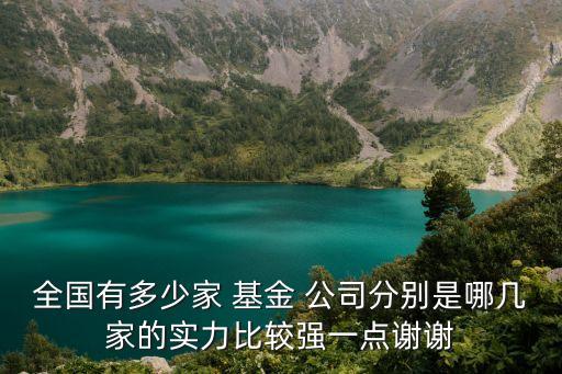 全國有多少家 基金 公司分別是哪幾家的實(shí)力比較強(qiáng)一點(diǎn)謝謝