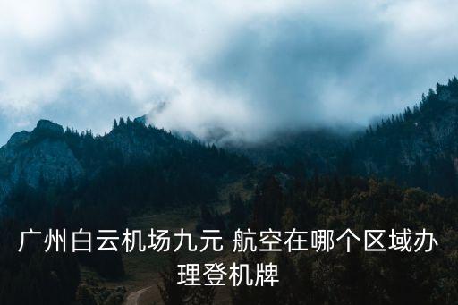 廣州白云機(jī)場九元 航空在哪個區(qū)域辦理登機(jī)牌