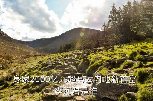 身家2000億元超馬云內地新首富 李河君是誰