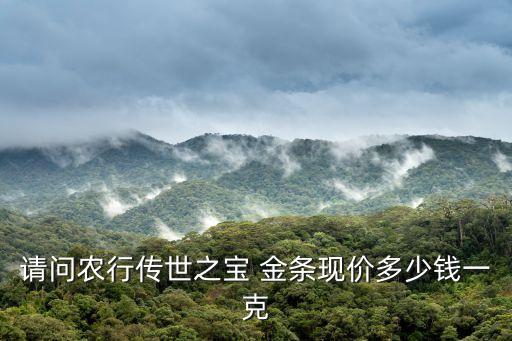 請(qǐng)問(wèn)農(nóng)行傳世之寶 金條現(xiàn)價(jià)多少錢(qián)一克