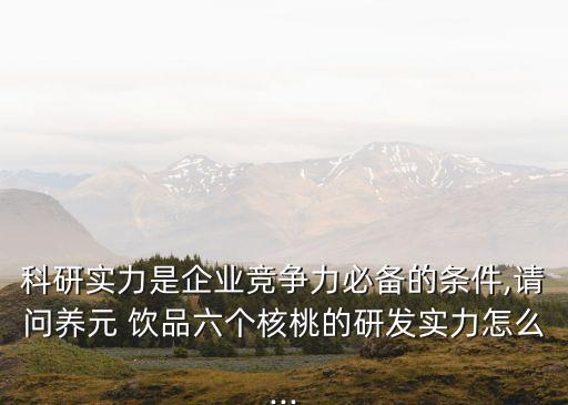 科研實(shí)力是企業(yè)競(jìng)爭(zhēng)力必備的條件,請(qǐng)問(wèn)養(yǎng)元 飲品六個(gè)核桃的研發(fā)實(shí)力怎么...
