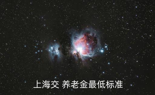  上海交 養(yǎng)老金最低標準