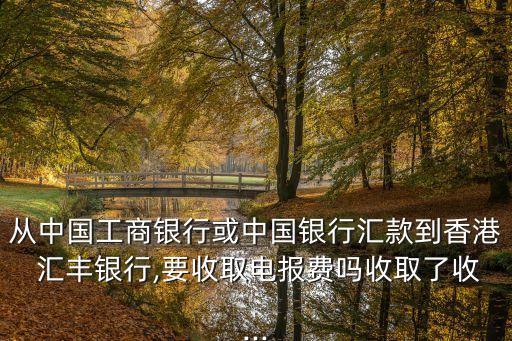 從中國(guó)工商銀行或中國(guó)銀行匯款到香港 匯豐銀行,要收取電報(bào)費(fèi)嗎收取了收...