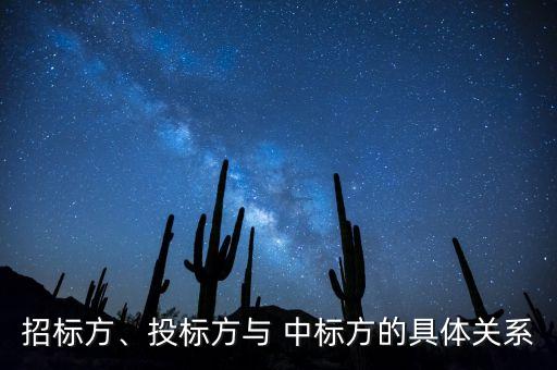 招標(biāo)方、投標(biāo)方與 中標(biāo)方的具體關(guān)系