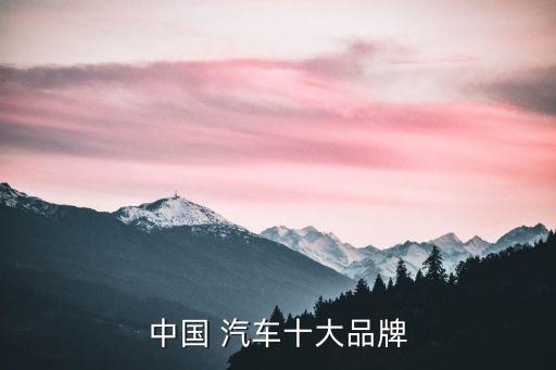 中國(guó) 汽車十大品牌